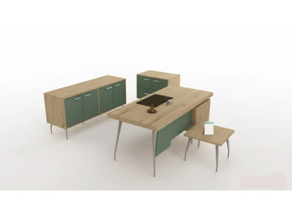 Büroeinrichtung 4tlg. Set Schreibtisch Aktenschrank Kommode Couchtisch
