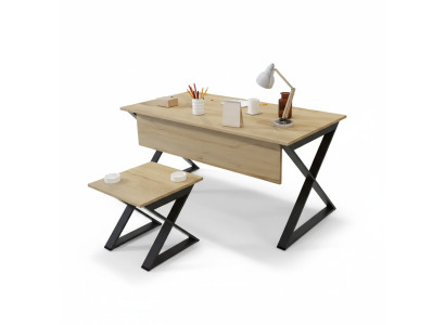 Moderner Hellbrauner Holztisch Arbeitstische Büromöbel Designer Pult
