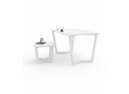 Weißer Moderner Couchtisch Holzmöbel Exklusiver Arbeitszimmer Stil Tisch