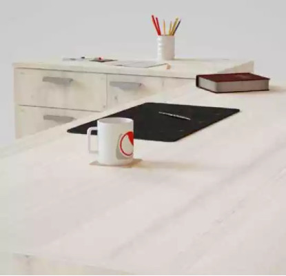 Luxuriöses Büro-Set im eleganten modernen Stil aus hochwertigem Holz 