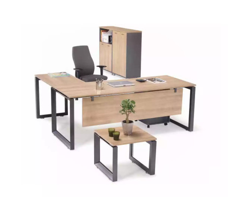 Exklusiver Eckschreibtisch Büromöbel Braun Ecktisch Arbeitszimmer Neu