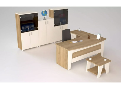 Büromöbel Eckschreibtisch Schreibtisch Couchtisch 3x Aktenschranke 6tlg