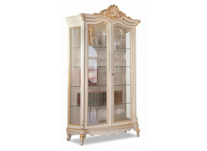 Klassische Qualität weiße Vitrine Luxusmöbel neu im Wohnzimmer Regal