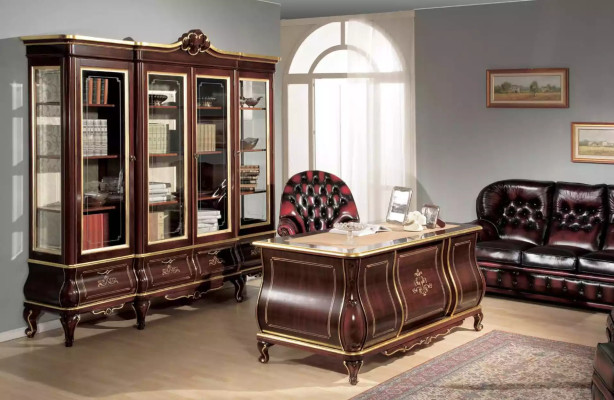 Hochwertiger Schreibtisch Arbeitszimmer Klassische Möbel Tisch Tische