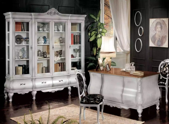 Elegantes Bücherregal im Arbeitszimmer Schrank Bestellung Regal Schränke