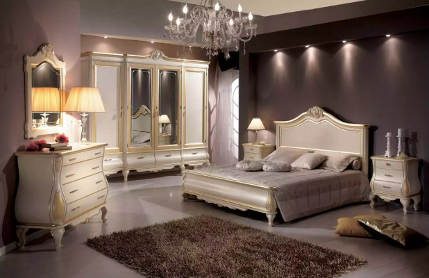 Modern Designer Nachttisch aus weißem Holz im Schlafzimmer klassische Möbel