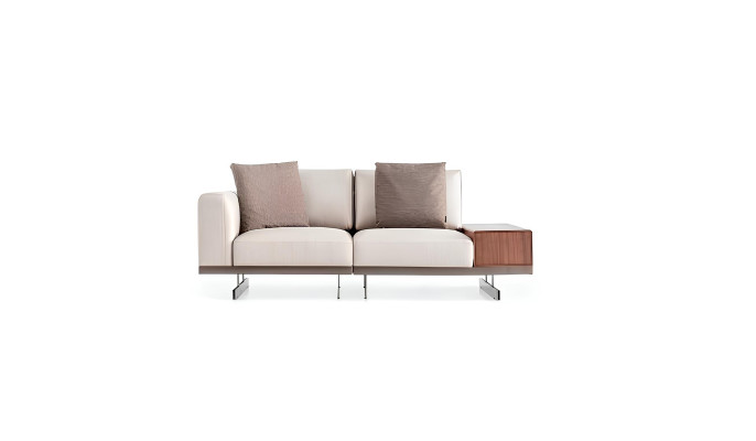 Modernes Beiges Ecksofa Luxus L-Form Couch Stoffsofas Wohnzimmermöbel