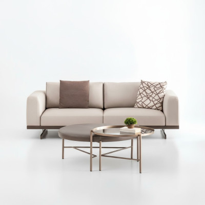 Moderner Dreisitzer Stoffsofa Luxus Couch Möbel Textil Wohnzimmermöbel