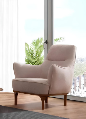 Beige Sofagarnitur Dreisitzer Sessel Luxus Sessel Beige Moderne Möbel