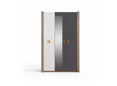 Kinderkleiderschrank Kleiderschrank Kindermöbel Kinderzimmer Holz Grau