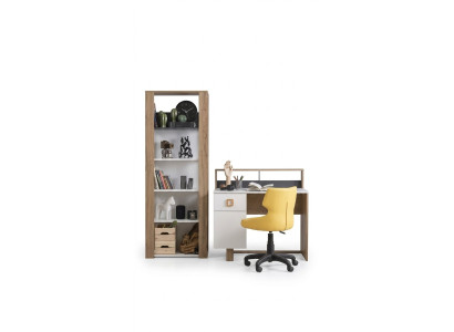 Kinderschreibtisch Schreibtisch Bücherregal Holz Braun Set 2tlg Büro