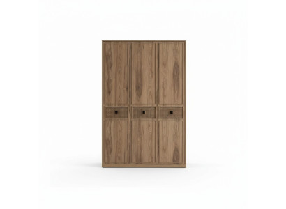 Kleiderschrank Schrank Holzschrank Schlafzimmer Möbel Holz Braun Neu