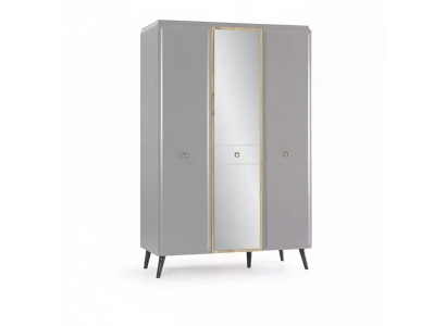 Kleiderschrank Schrank Holzschrank Schlafzimmer Möbel Holz Grau Luxus