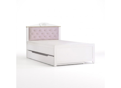 Funktionsbett Chesterfield Ausziehbares Kinderbett Bett 100 Holz Rosa