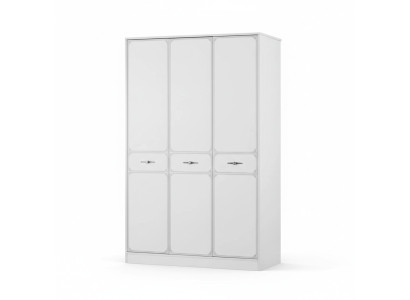 Holzschrank Luxus Kleiderschrank Schrank Möbel Holz Weiß 3 Tür Design