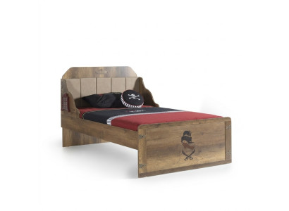 Bettrahmen Funktionsbett Ausziehbares Pirat Braun Holz Kinderbett Bett