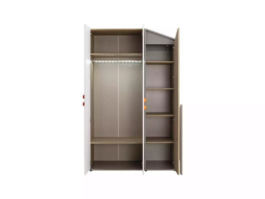 Modern Kleiderschrank Holzschrank Schrank Möbel Holz 3 Tür Design Weiß