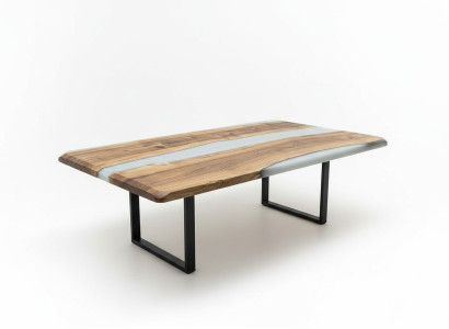 Esszimmertisch Küchentisch Esstisch Epoxidharz Tisch 240 cm Holz Braun