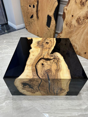 Couchtisch Epoxidharz Kaffeetisch Massiv Tische Holz Beistelltisch Epoxid Tisch