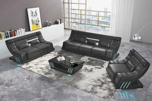 Sofagarnitur Luxus Komplette Couchgarnitur Weiß Kunstleder Sofa 321