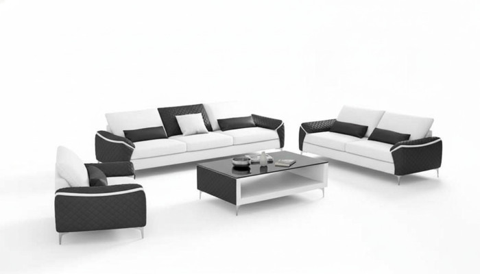 Weiß Sofagarnitur Couchgarnitur Ledersofa Sofa Komplette Wohnzimmer