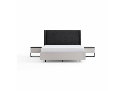 Komplette Schlafzimmermöbel Doppelbett Holz 3tlg Design Weiß Bett Set
