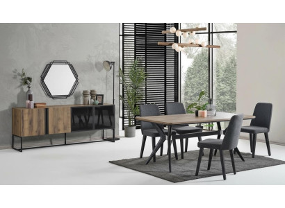 Luxus Essgruppe Esszimmer Esstisch Set 9tlg Esszimmer Braun Holz Tisch
