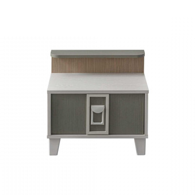 Garnitur Kinderzimmer Bett Kinderbett Kindermöbel Grau Holz Set 4tlg