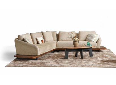 Polstersofa Ecksofa L Form Sofa Wohnlandschaft Sofas Beige Modern