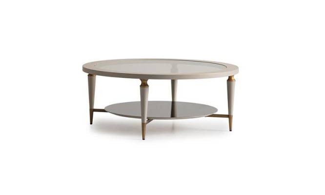 Gruppe Couchtische Beistelltische Set 2tlg Kaffeetische Beige Holz