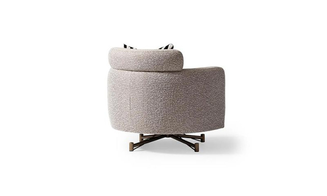 Sessel mit Hocker Ohrensessel Fernsehsessel Polstersessel Grau Zerba