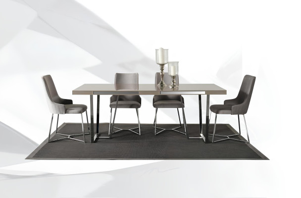 Essgruppe Esszimmer Gruppe Essecke Esstisch Stühle 10tlg Holz Grau