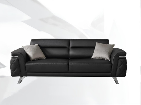 Luxus Sofagarnitur Dreisitzer Sessel Stoffsofa Grau Polstersofa Sofas