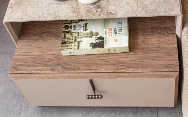 Doppelbett Schlafzimmer Bett Nachttische Grau Set 3tlg Bettkasten
