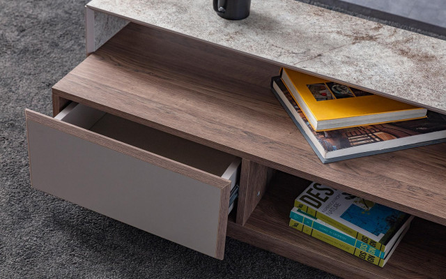 Couchtisch Kaffeetisch Sofatisch Beistelltisch Tisch Wohnzimmer Grau
