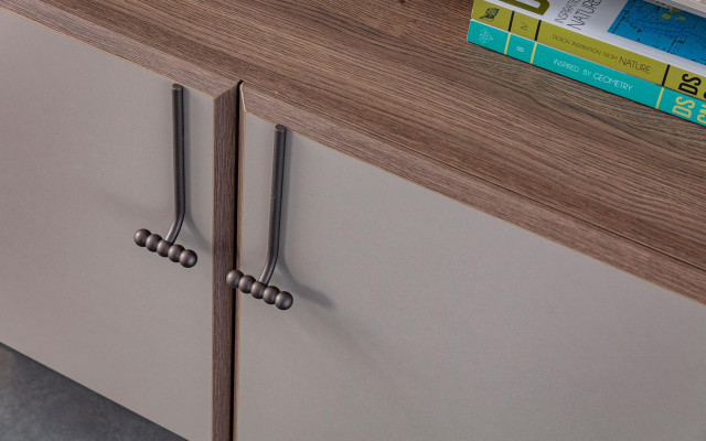 Gruppe Wohnzimmer TV Ständer Wandschränke Lowboard Grau Sofatisch 3tlg