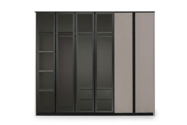 Holzschrank Schrank Kleiderschrank Garderobenschrank Moderne Grau