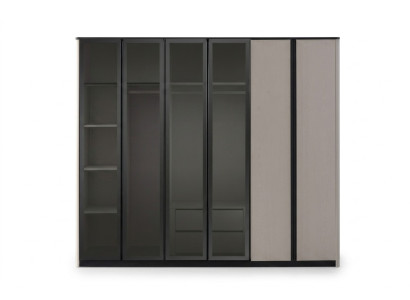 Holzschrank Schrank Kleiderschrank Garderobenschrank Moderne Grau