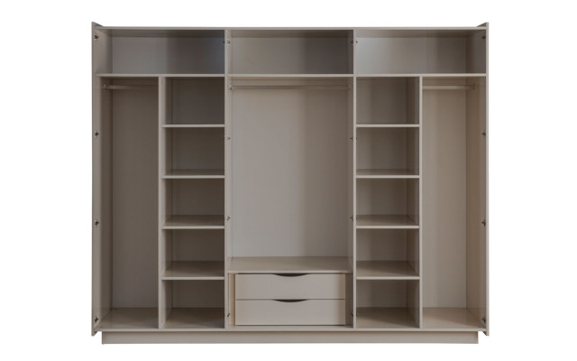 Kleiderschrank Garderobenschrank Schrank Moderne Holzschrank Grau