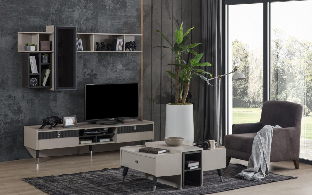 Weißer Kaffeetisch Moderner Sofatisch Holz Couchtisch Wohnzimmer Möbel