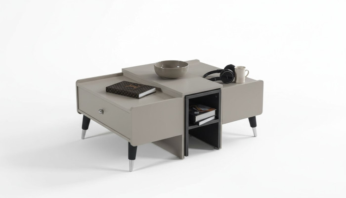Weißer Kaffeetisch Moderner Sofatisch Holz Couchtisch Wohnzimmer Möbel