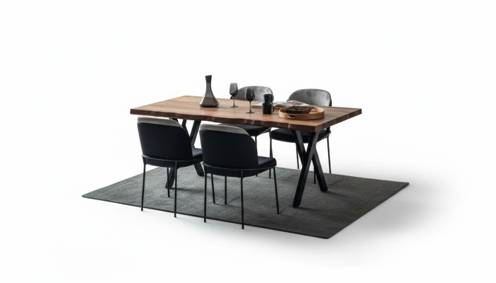 Brauner Holz Esszimmertisch Robuste Esstische Holztische Luxus Möbel