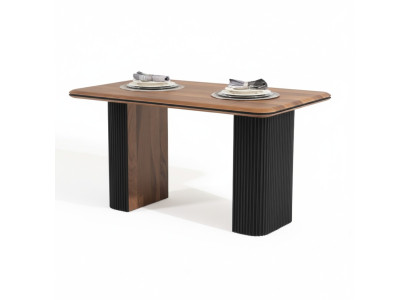 Holztisch Esszimmertisch Esstisch 140 cm Tisch Holz Braun Esszimmer