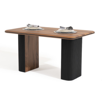 Klassischе Garnitur Essgruppe Esszimmer Esstisch Stühle 3tlg Braun