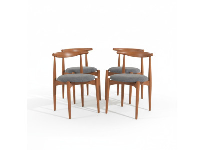 Set Küchenstühle Esszimmerstühle Holzstühle Set 4tlg Stühle Braun