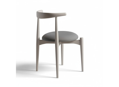 Küchenstuhl Esszimmerstuhl Holzstuhl ohne Armlehnen Beige Holz Modern