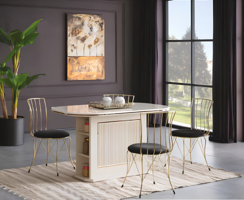 Modern Esszimmertisch Esstisch Tisch Holz Beige Esszimmer Holztisch