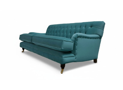 Designer Sofa 3 Sitzer Chesterfield Couch Polster Sitz Dreisitzer Textil