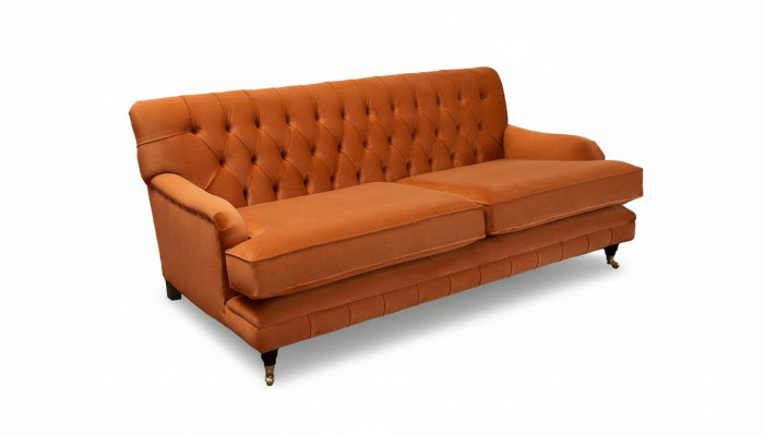 Chesterfield Design Luxus Polster Sofa Couch Sitz Garnitur Textil Neu