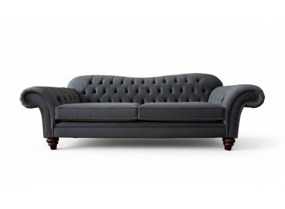Chesterfield 3 Sitzer Textil Design Sofa Couch Polster Couchen Luxus